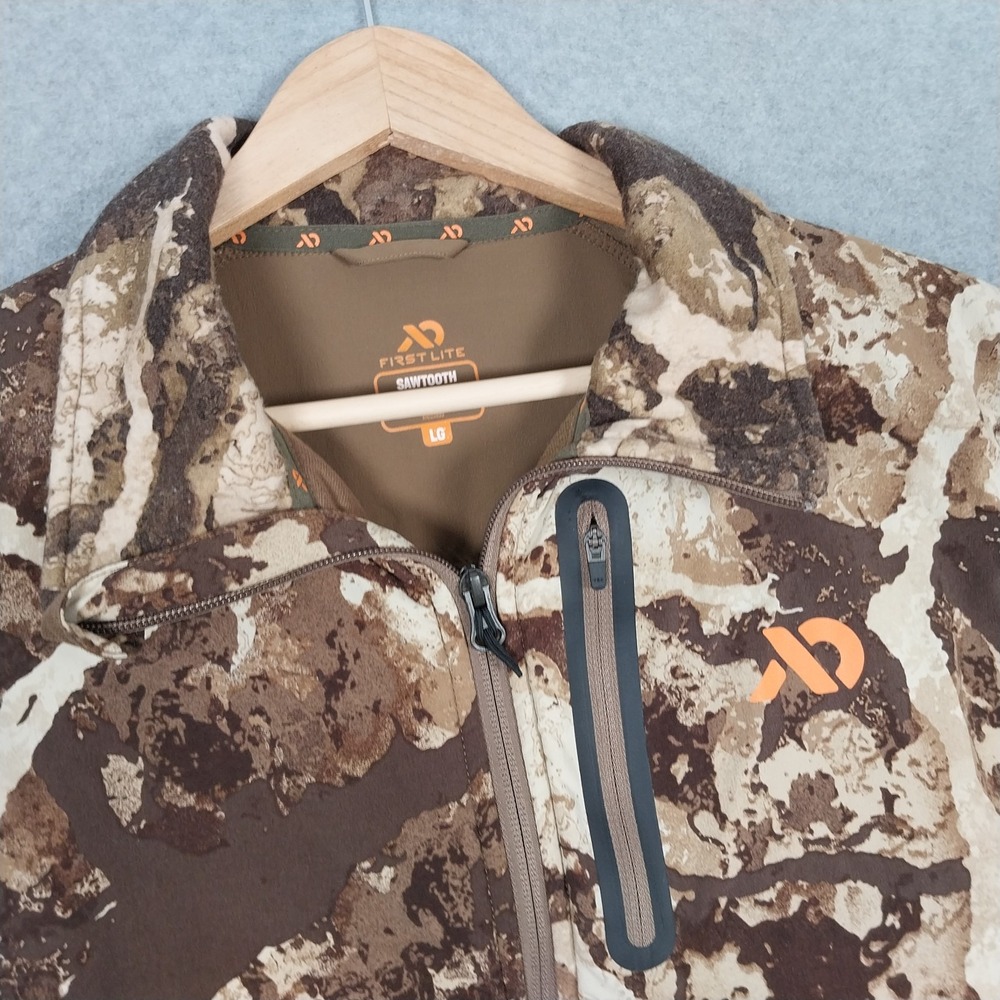 First Lite Sawtooth Hybrid Vest Large Cipher Camoflauge Hunting Outdoors Wool - Picture 4 of 12